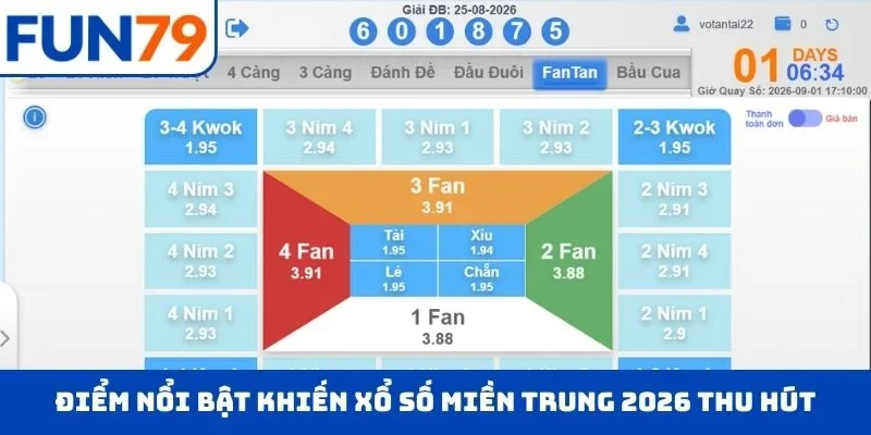 Xổ Số Miền Trung 2026 – Quay Là Trúng, Cược Đúng Là Vui Điểm nổi bật khiến xổ số miền Trung 2026 thu hút người chơi