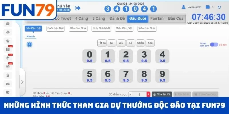 Những hình thức tham gia dự thưởng độc đáo tại FUN79